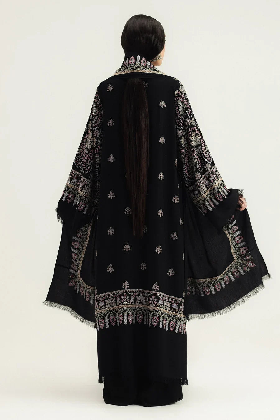 Dhanak Fabric - 3 Piece Unstitched Fully Embroidered  Dress ZS 3120