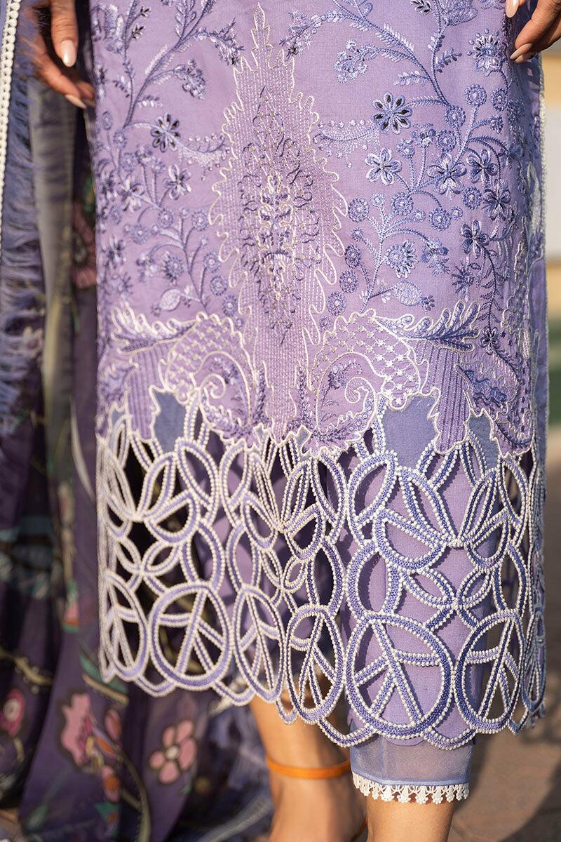 MS 04-Lawn stuff 3 Piece fully Embroidered with  Poly Lawn Dupatta