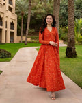 3 Piece - Unstitched Fully Embroidered Lawn Fabric With Printed Chiffon Dupatta 4 Sided Embroidered Lace