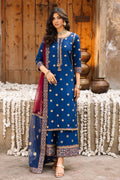 Dhanak Fabric - 3 Piece Unstitched Fully Embroidered Dress CZ-3130
