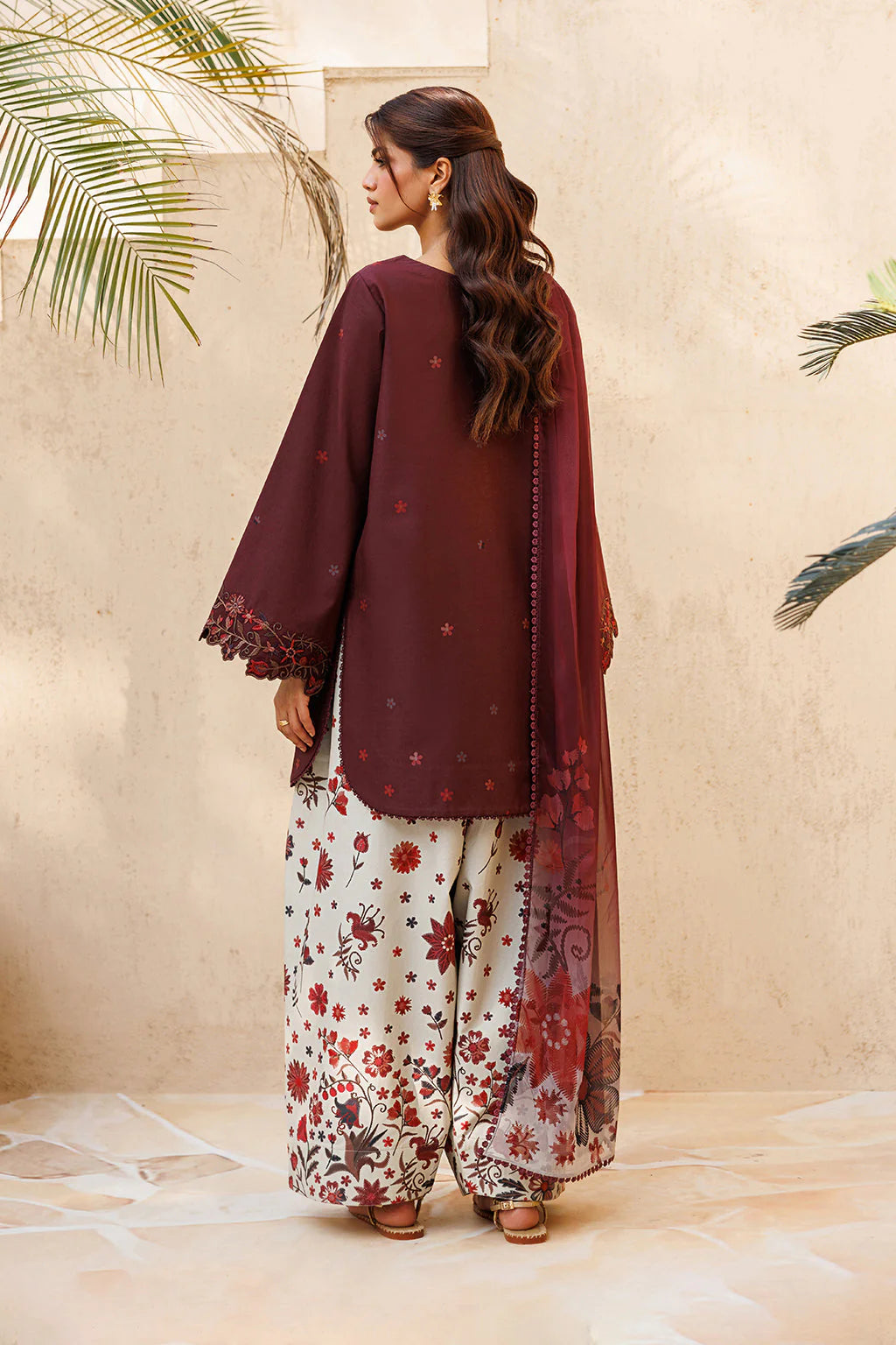 UNSTITCHED - 3 Piece Printed and Embroidered Lawn Fabric