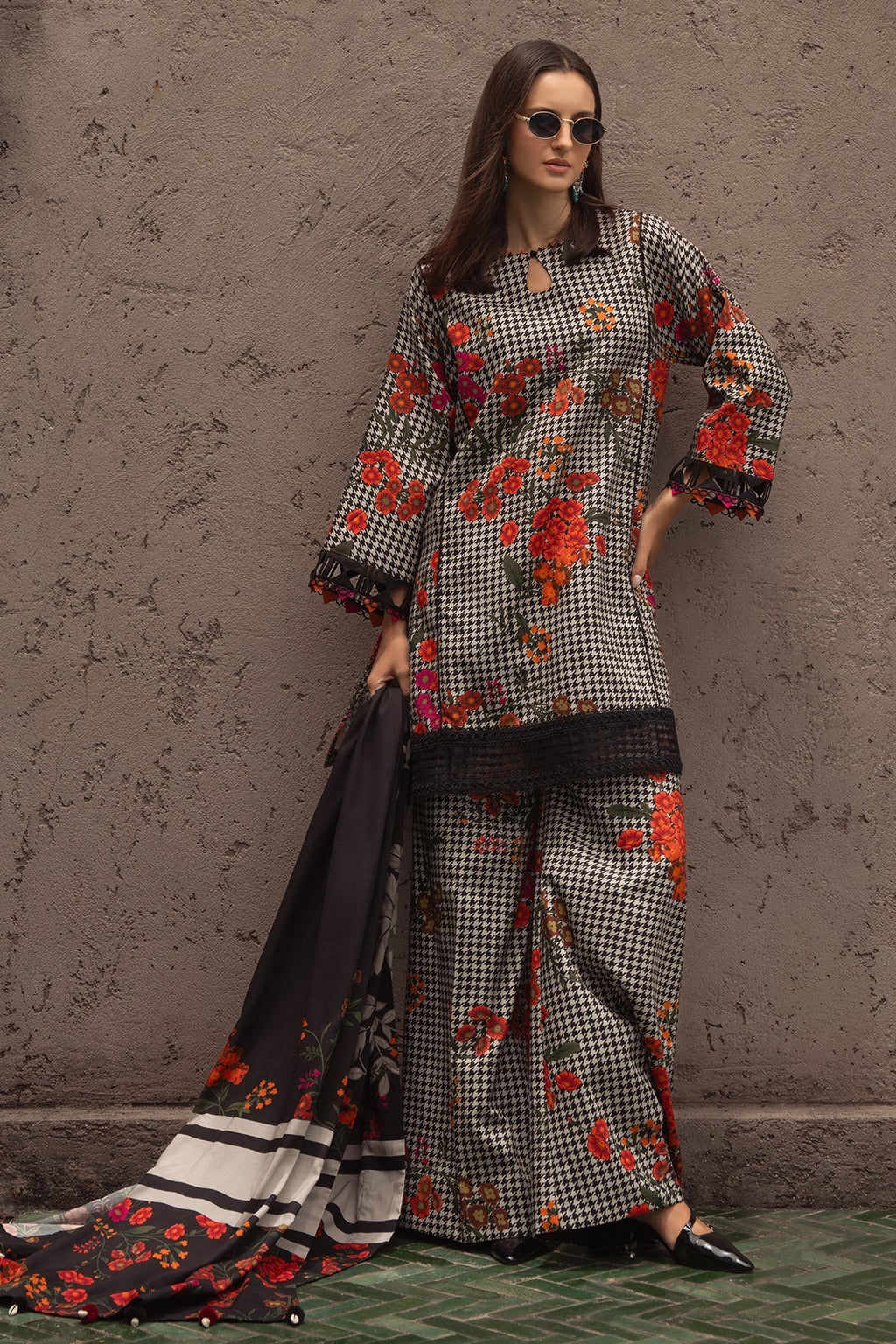 3 Piece - Unstitched Digital Printed Khaddar Fabric