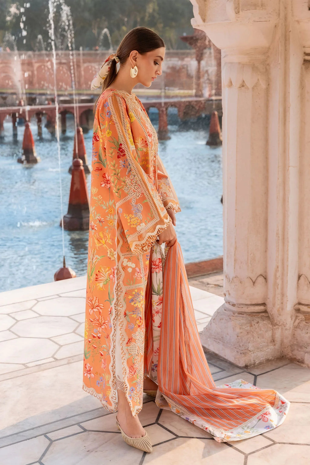 UNSTITCHED - 3 Piece Digital Printed and Embroidered Lawn Fabric