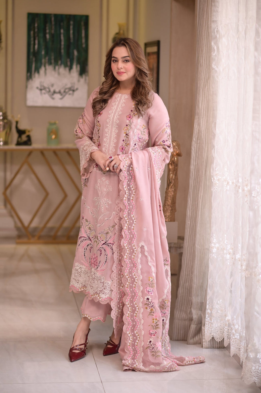 Aneela's Luxury Unstitched Dhanak Suit AS-2735
