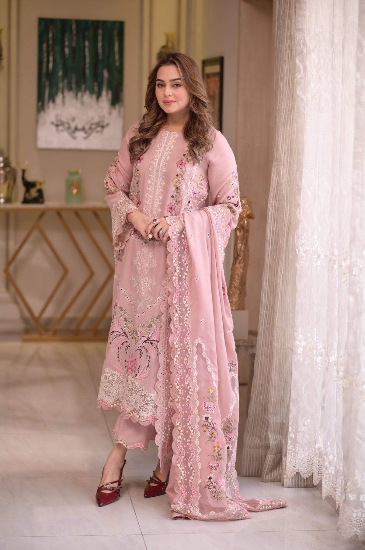 Aneela's Luxury Unstitched Dhanak Suit AS-2735