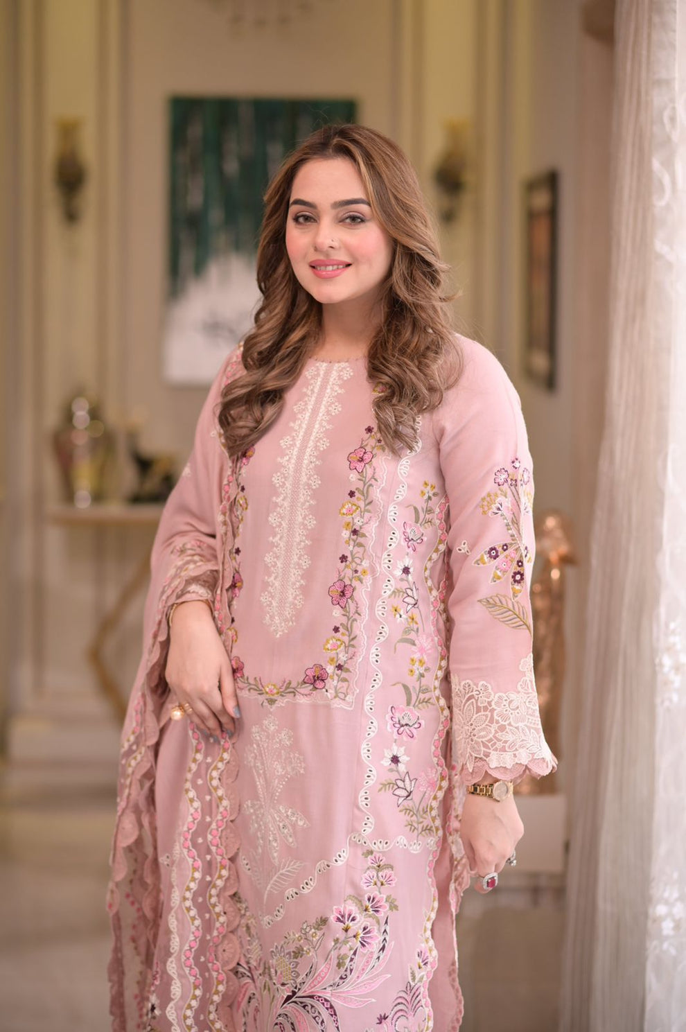 Aneela's Luxury Unstitched Dhanak Suit AS-2735