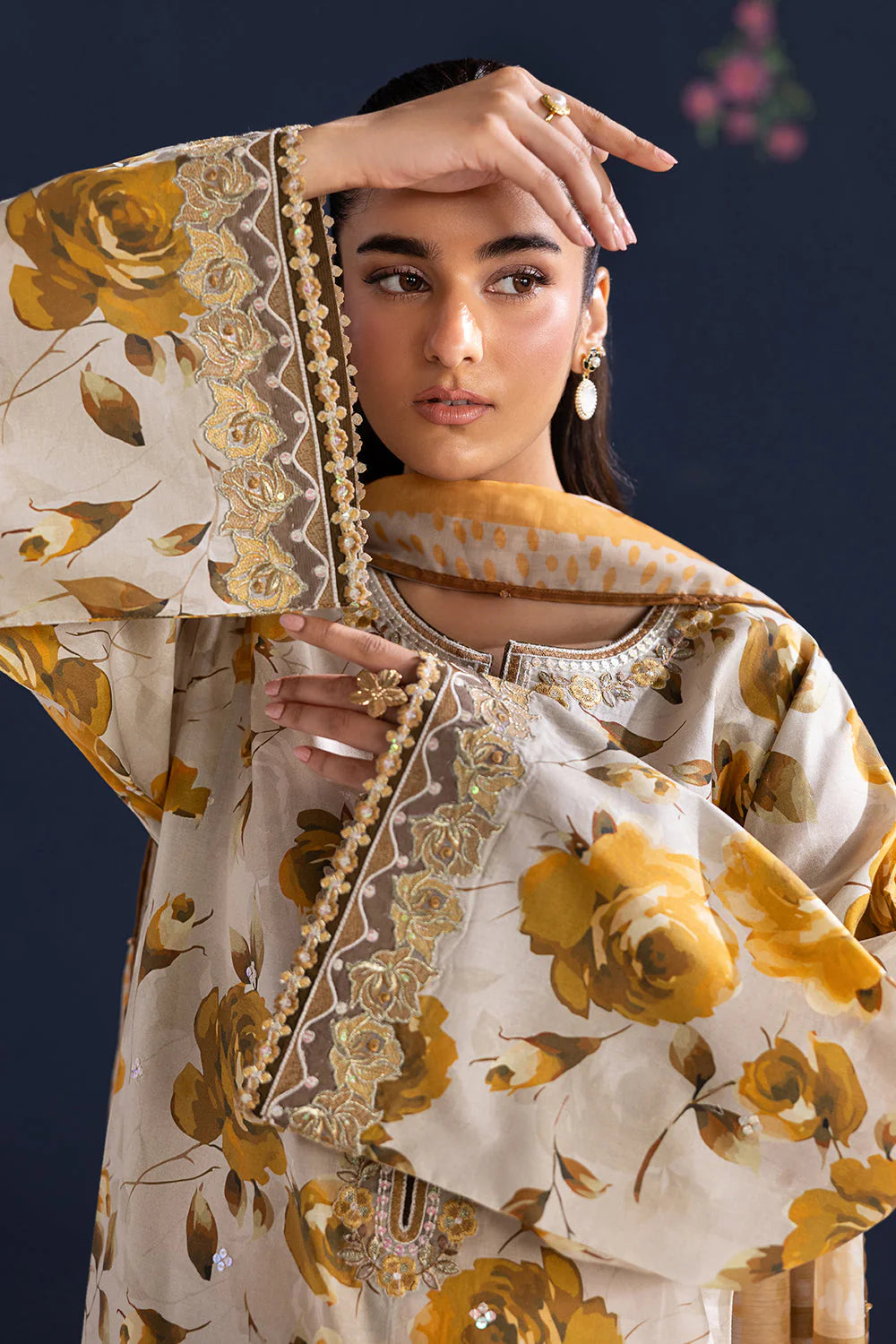 BQ 234- UNSTITCHED - 3 Piece Digital Printed Lawn Fabric With Lawn Dupatta