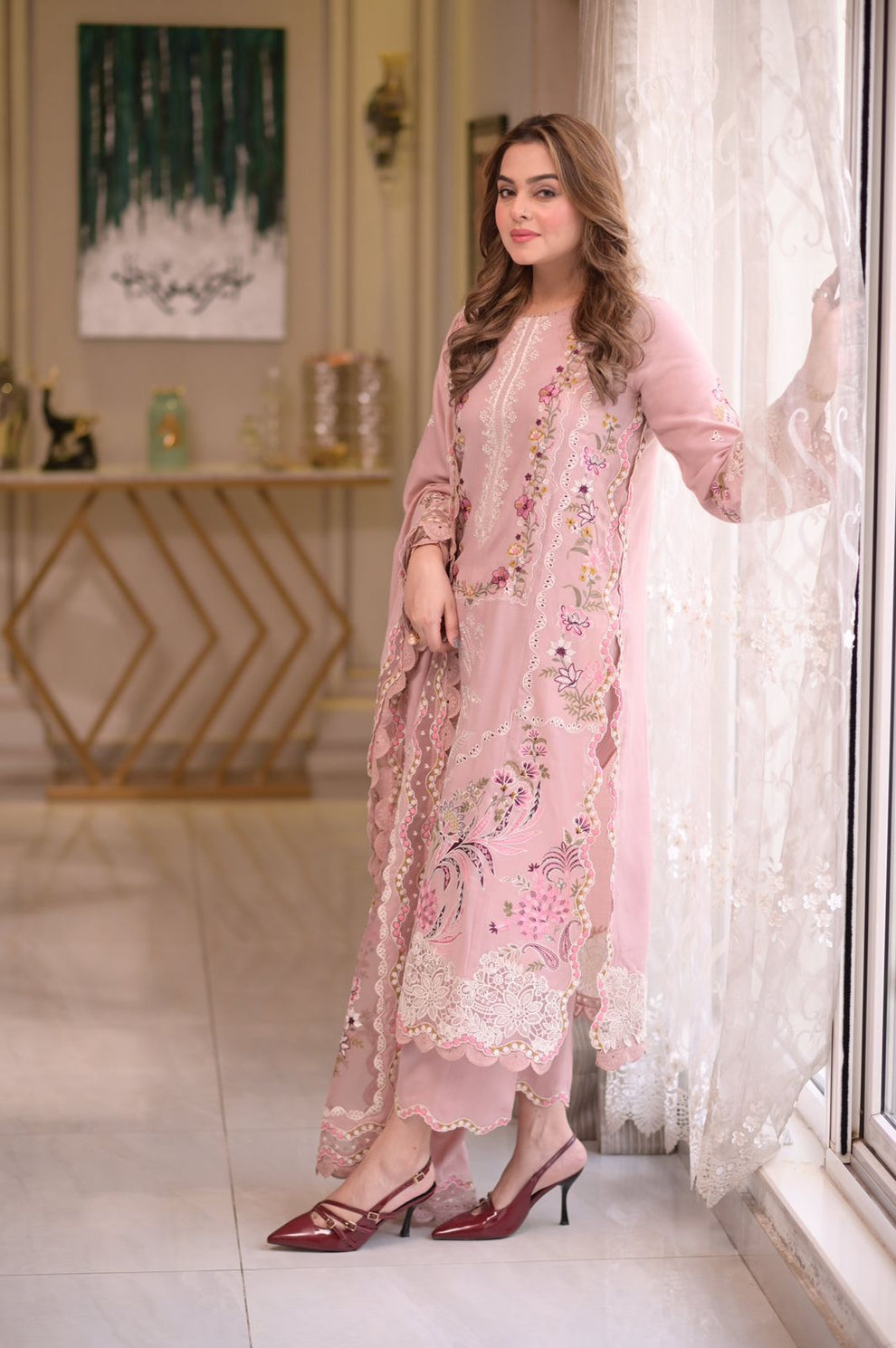 Aneela's Luxury Unstitched Dhanak Suit AS-2735
