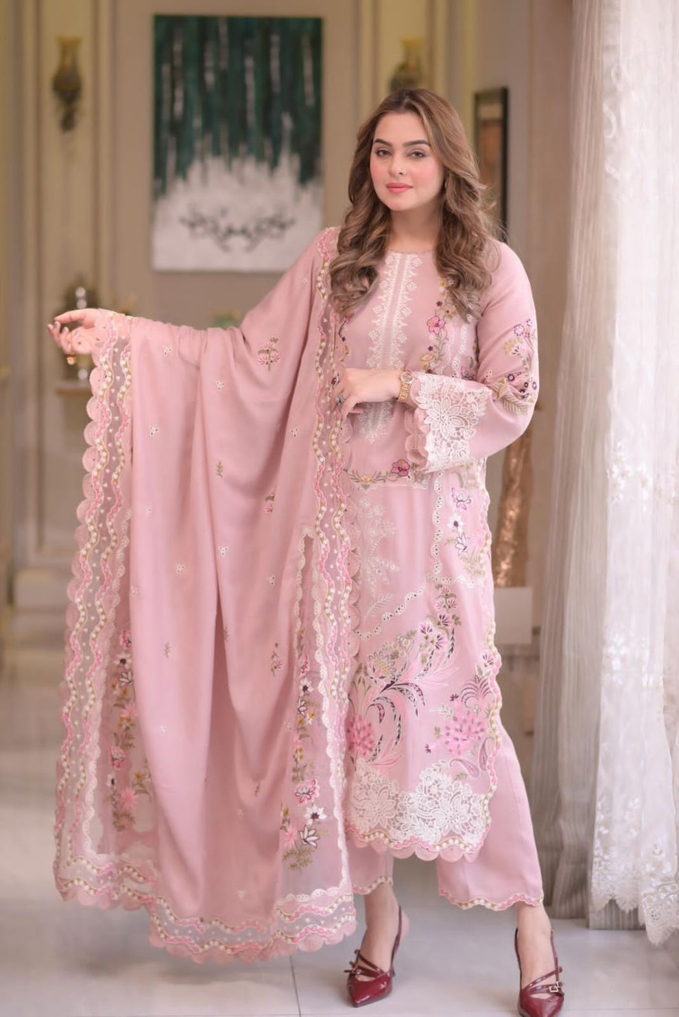 Aneela's Luxury Unstitched Dhanak Suit AS-2735