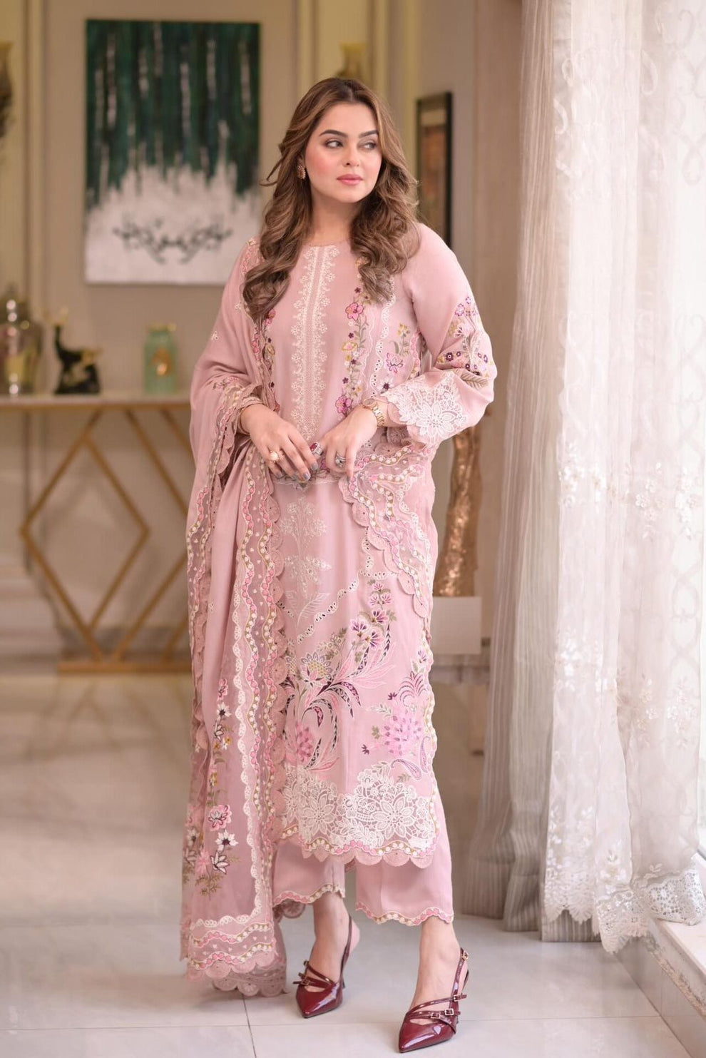 Aneela's Luxury Unstitched Dhanak Suit AS-2735