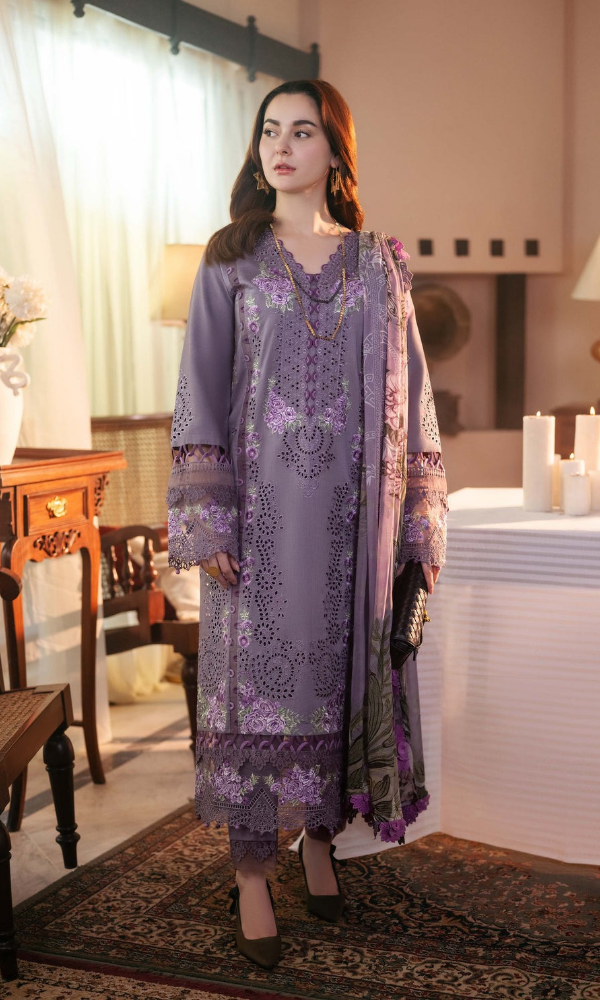 JD 2680-3 Piece - Unstitched Fully Embroidered Dhanak Fabric